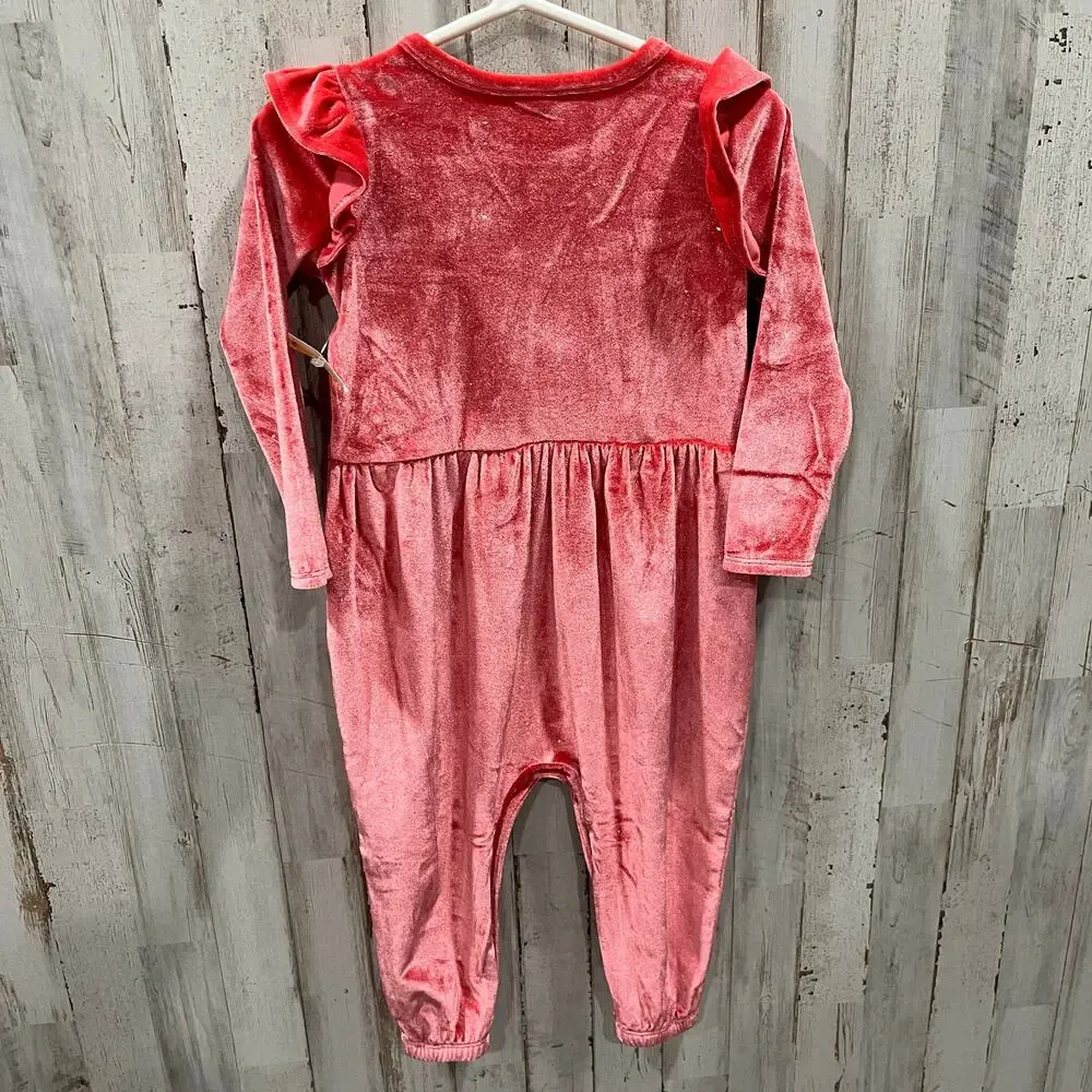 New! Tucker + Tate Pink Glitter Romper Velour Velvet 18 Months